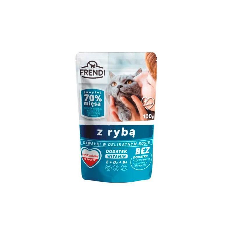 Comida Húmeda Para Gatos Frendi Trozos En Salsa Con Pescado 100 G