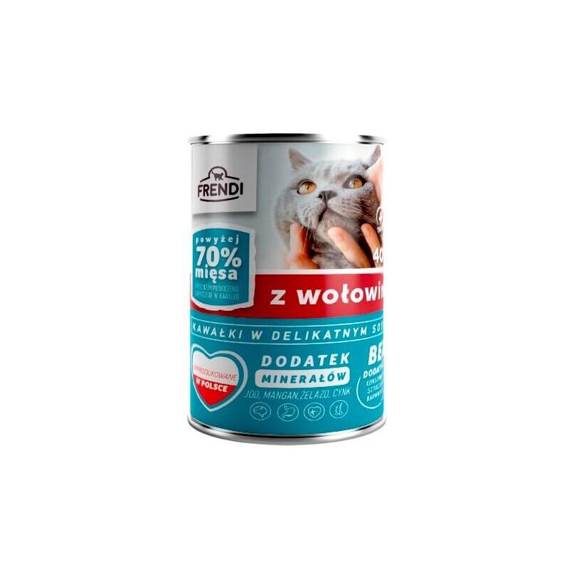 Comida Húmeda Para Gatos Frendi With Beef Chunks In Delicate Sauce 400g