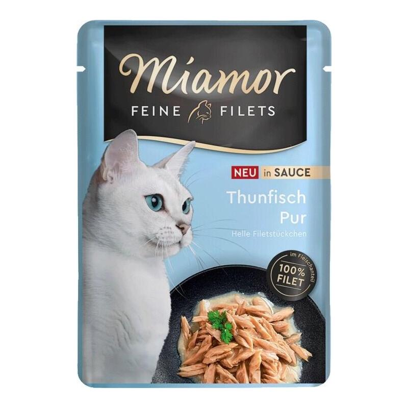 Comida Húmeda Para Gatos Miamor Filetes Finos De Atún En Salsa 100g
