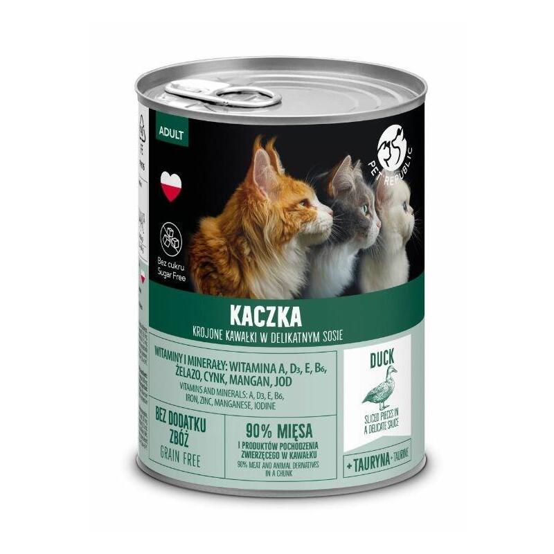 Comida Húmeda Para Gatos Pet Republic Adult Duck 400g