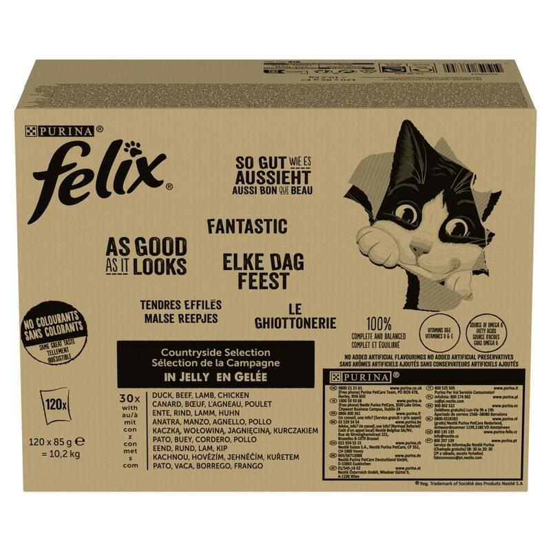Comida Húmeda Para Gatos Purina Felix Countryside Selection 120x85g