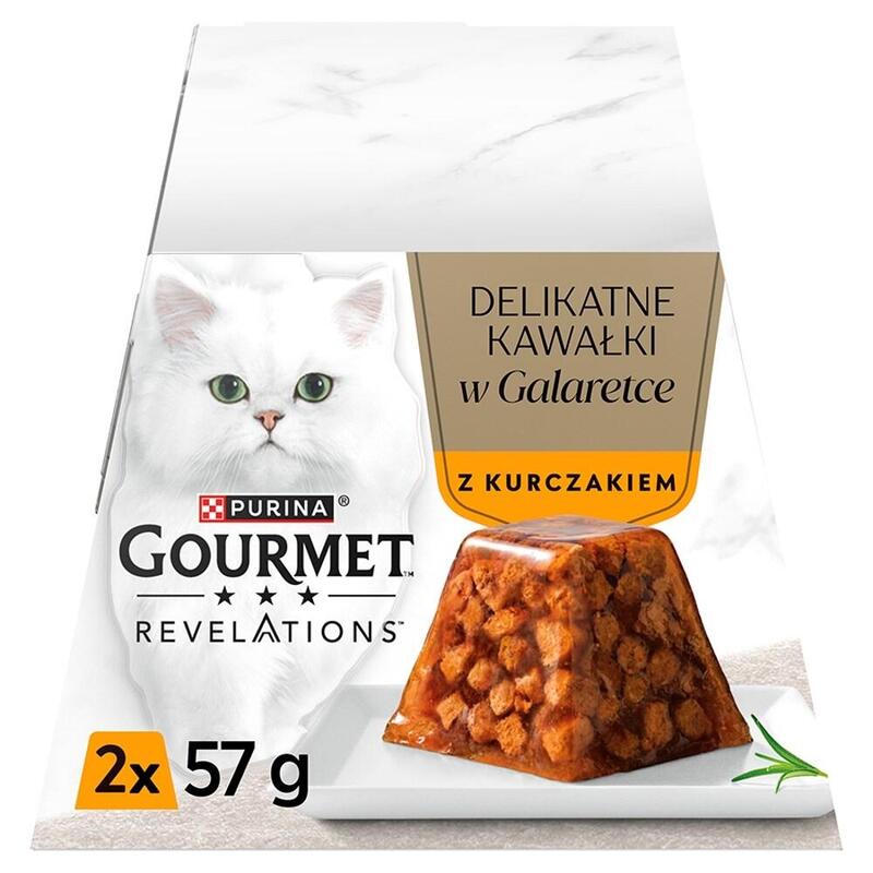 Purina Gourmet Revelations Chunks In Jelly With Chicken - Comida Húmeda Para Gatos - 2x57g