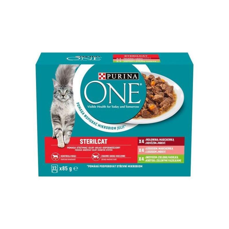 Comida Húmeda Para Gatos Purina One Sterilcat Mezcla Sabores 12 X 85g