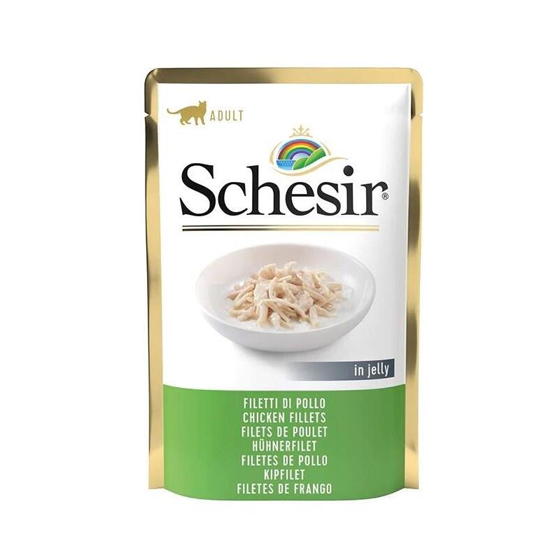 Comida Húmeda Para Gatos Schesir In Jelly Chicken Fillet 85 G