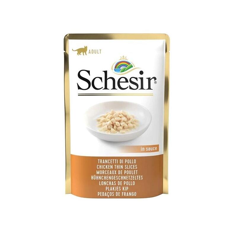 Comida Húmeda Para Gatos Schesir In Sauce Chicken Thin Slices 85 G