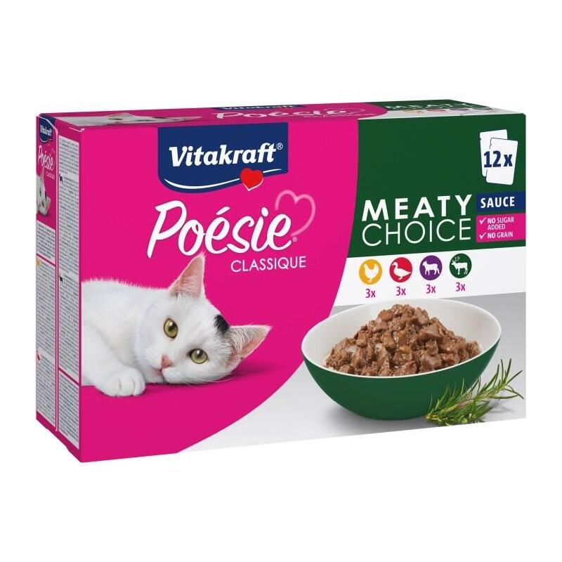 Comida Húmeda Para Gatos Vitakraft Poésie Classique Meaty Choice 12 X 85g