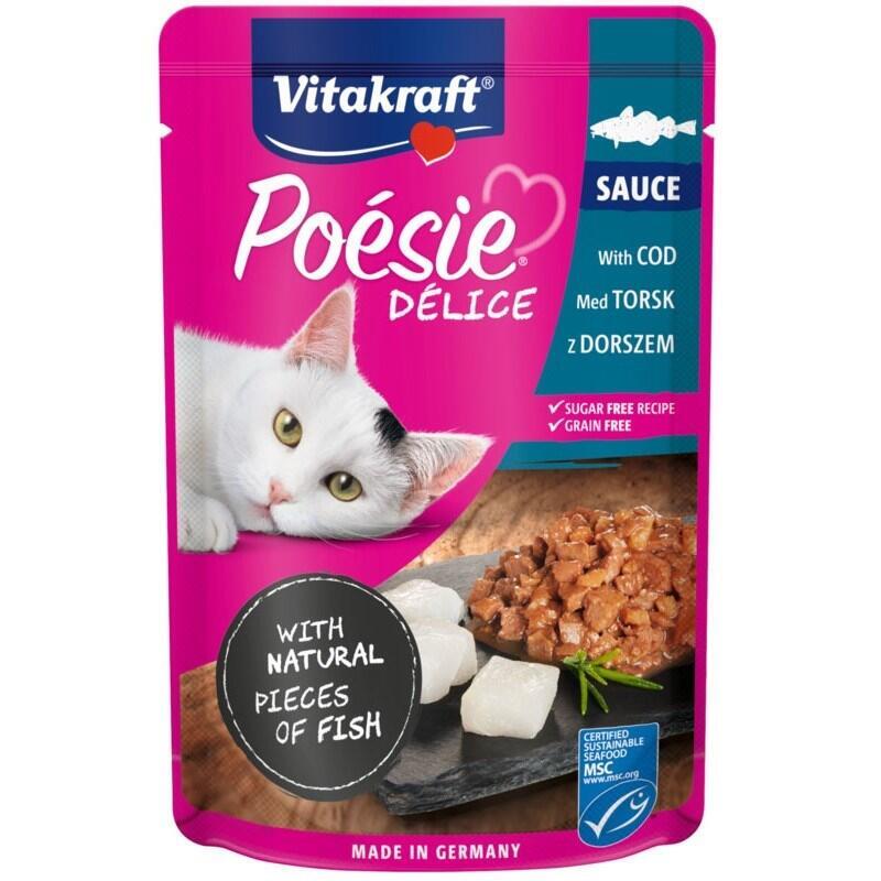 Comida Húmeda Para Gatos Vitakraft Poesie Delice Bacalao Para Gatos 85 G