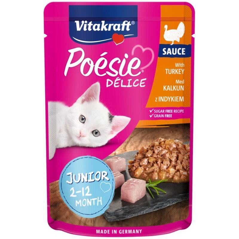 Comida Húmeda Para Gatos Vitakraft Poesie Delice Junior Pavo 85 G