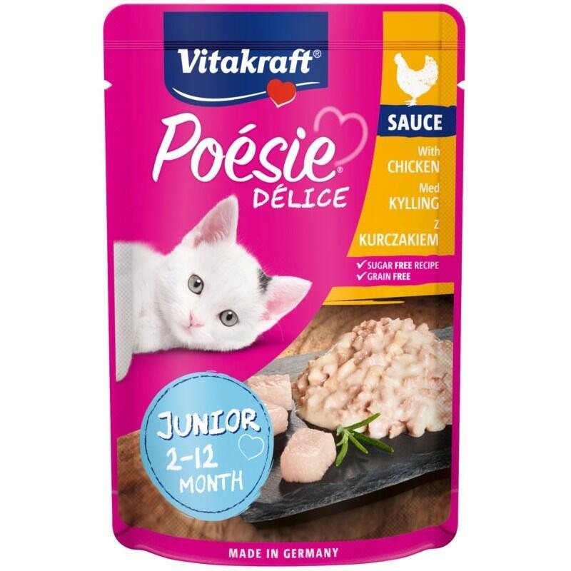 Comida Húmeda Para Gatos Vitakraft Poesie Delice Junior Pollo 85 G