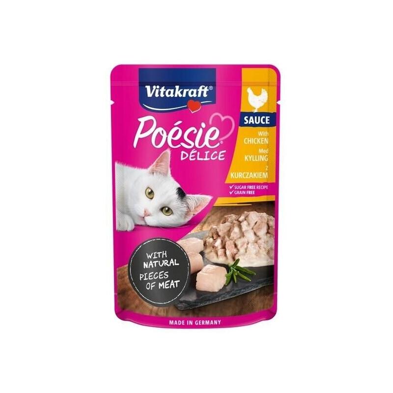 Comida Húmeda Para Gatos Vitakraft Poesie Delice Pollo 85 G