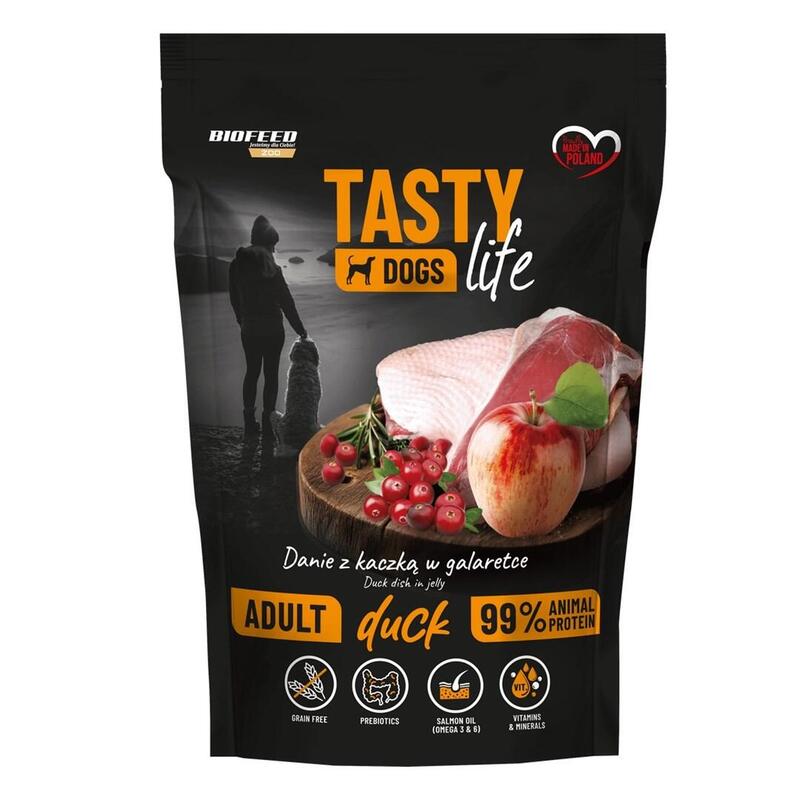 Biofeed Tasty Dogs Life Duck - Comida Húmeda Para Perros - 150g