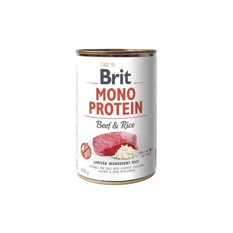 Comida Húmeda Para Perros Brit Mono Protein Beef & Rice 400g