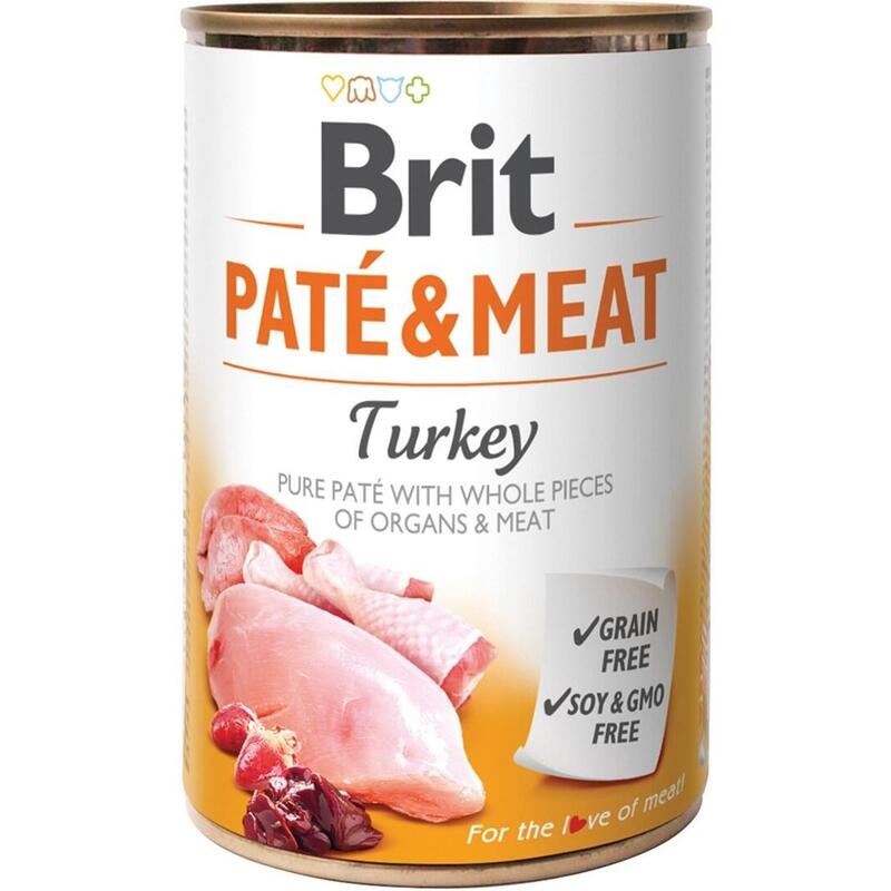 Comida Húmeda Para Perros Brit Paté & Meat Con Pavo 400g
