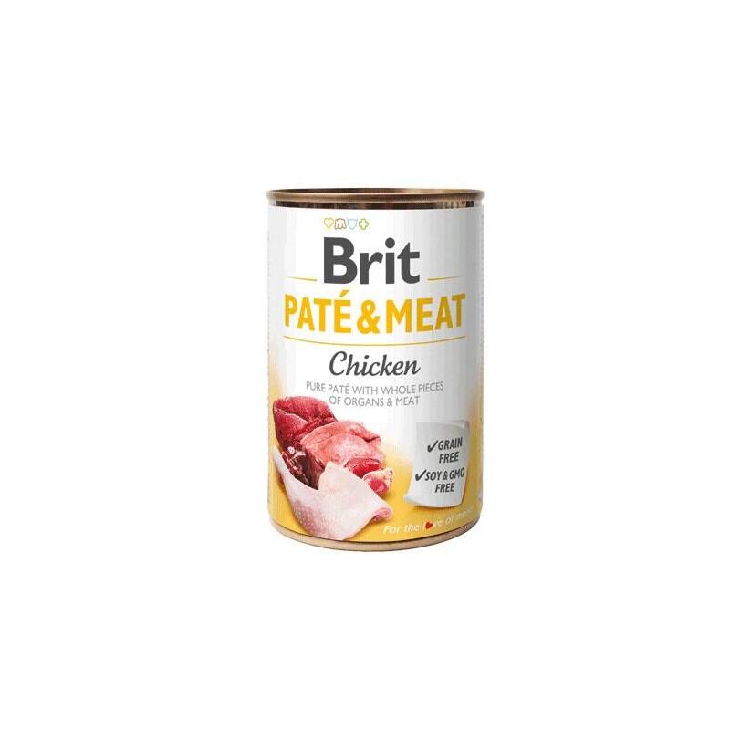 Comida Húmeda Para Perros Brit Paté & Meat Con Pollo 400g