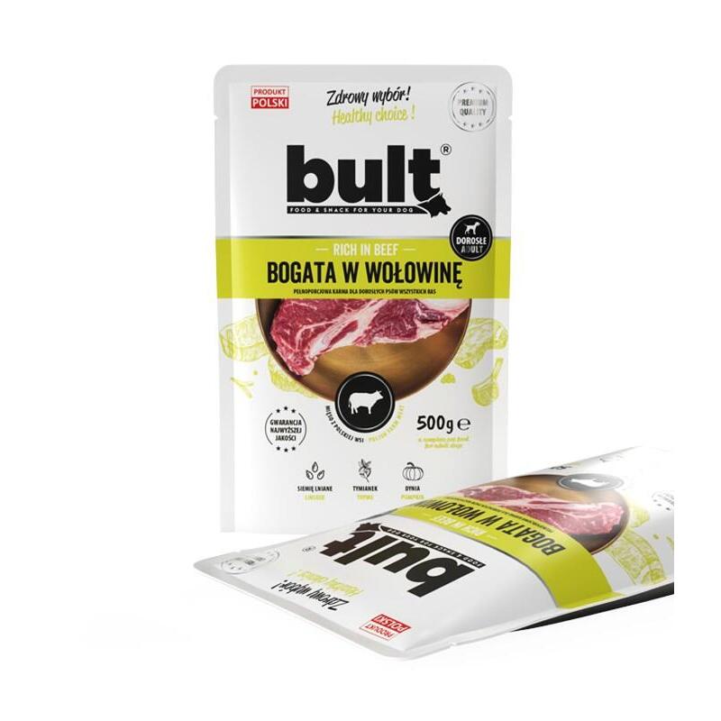 Comida Húmeda Para Perros Bult Rich In Beef 500g