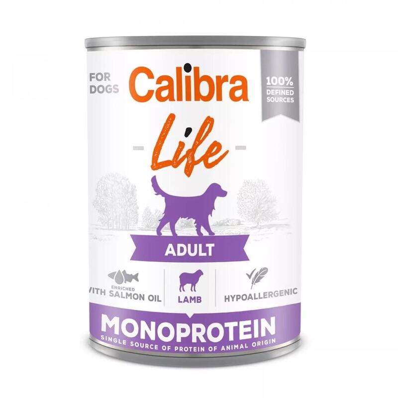 Comida Húmeda Para Perros Calibra Life Adult Monoproteína De Cordero 0,4kg