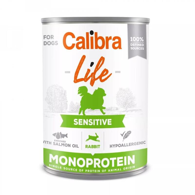 Comida Húmeda Para Perros Calibra Life Sensitive Conejo 0.4kg