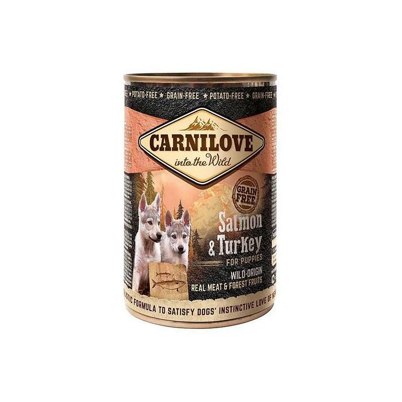 Comida Húmeda Para Perros Carnilove Into The Wild Salmon&Turkey For Puppies 400 G