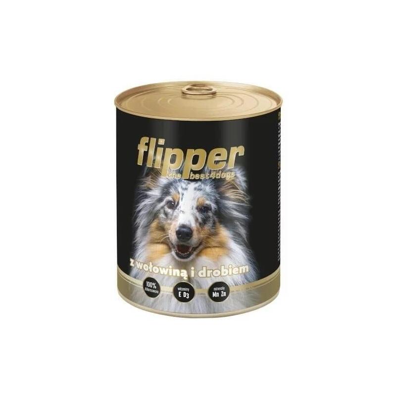 Comida Húmeda Para Perros Dolina Noteci Flipper Con Carne De Vacuno Y De Ave 400 G