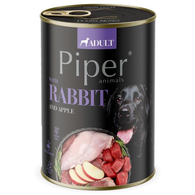 Comida Húmeda Para Perros Dolina Noteci Piper Animals Rabbit And Apple 800g