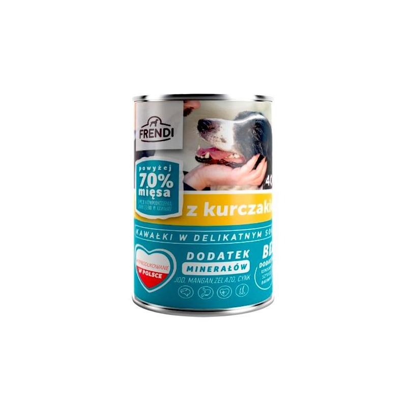 Comida Húmeda Para Perros Frendi Con Trozos De Pollo En Salsa Delicada 400g