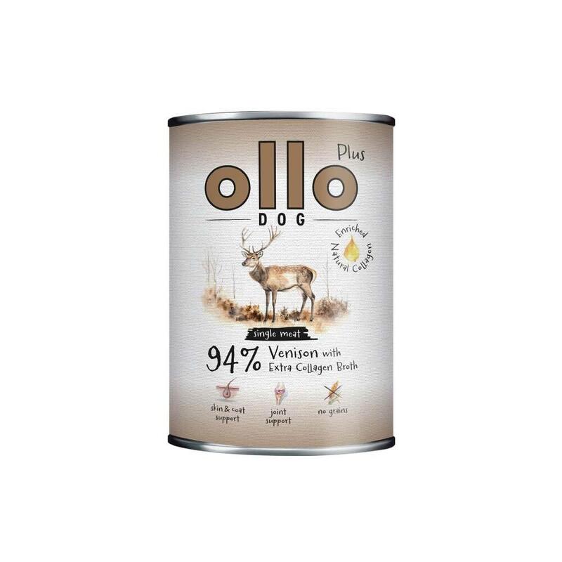Comida Húmeda Para Perros Ollo Plus Collagen Mono Deer 800g