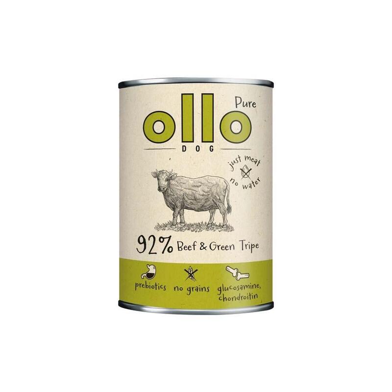 Comida Húmeda Para Perros Ollo Pure Beef And Green Tripe 400g