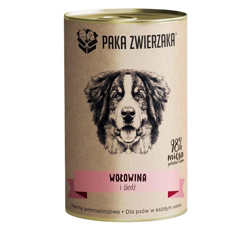 Comida Húmeda Para Perros Paka Zwierzaka Beef And Herring 400g