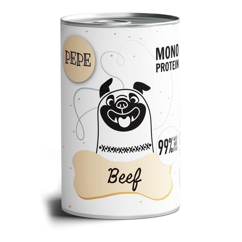 Comida Húmeda Para Perros Paka Zwierzaka Pepe Beef 400g