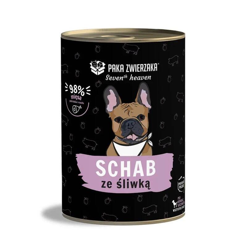 Comida Húmeda Para Perros Paka Zwierzaka Seventh Heaven Pork With Plum 400g
