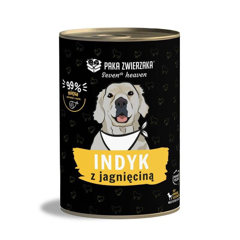 Comida Húmeda Para Perros Paka Zwierzaka Seventh Heaven Turkey With Lamb 400g