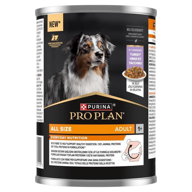 Comida Húmeda Para Perros Purina Pro Plan Everyday Nutrition All Size Adult Turkey In Jelly 400g