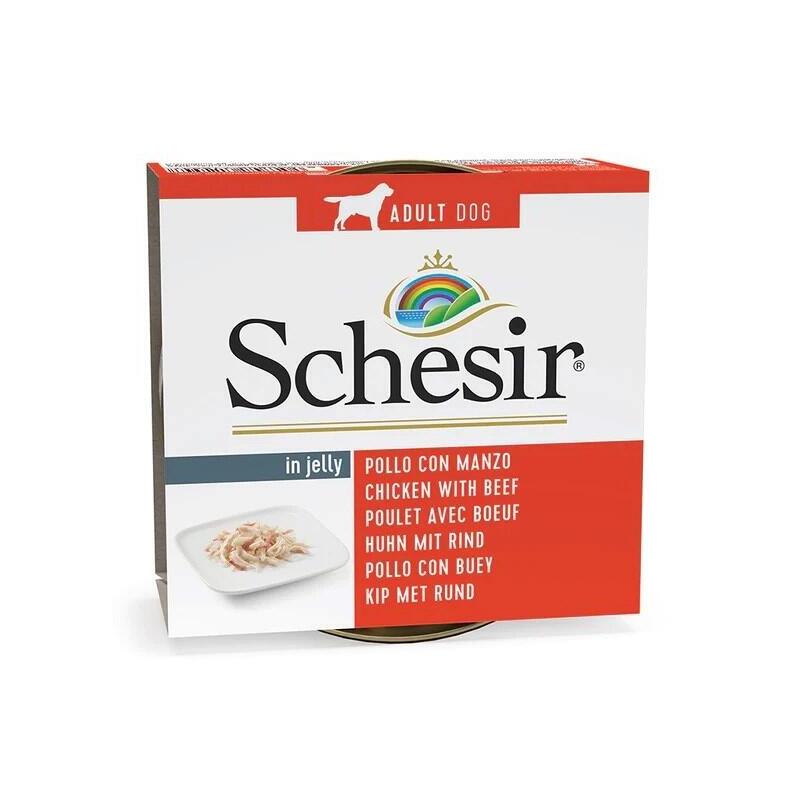 Comida Húmeda Para Perros Schesir In Jelly Chicken With Beef 150 G