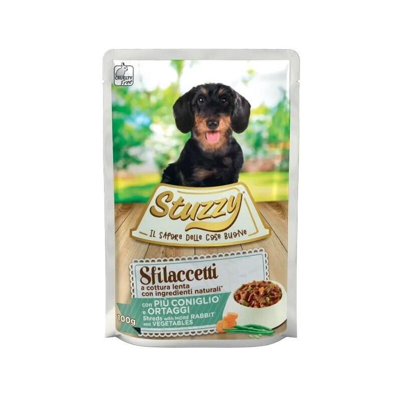 Comida Húmeda Para Perros Stuzzy Shreds With Rabbit And Vegetables 100 G