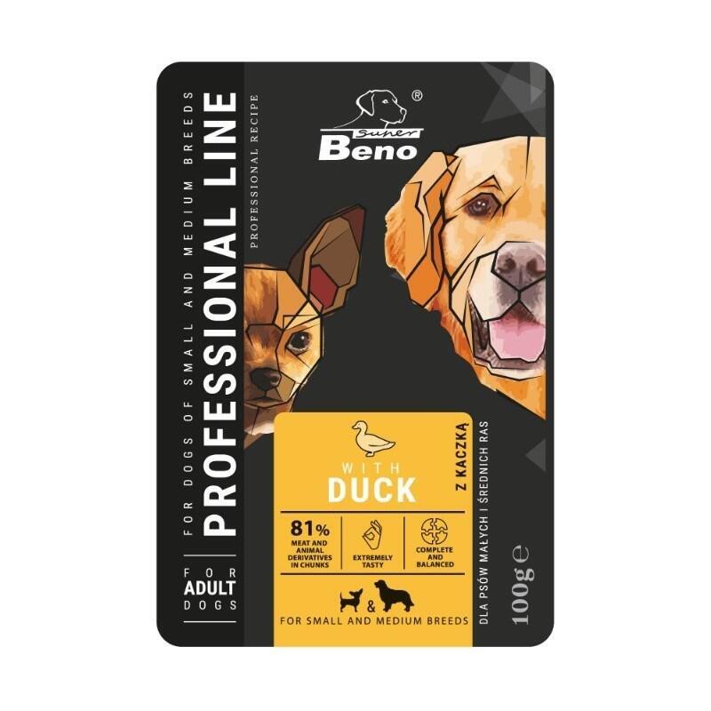 Comida Húmeda Para Perros Super Beno Adult Small And Medium Duck 100 G