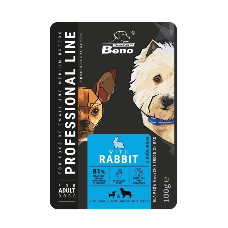 Comida Húmeda Para Perros Super Beno Adult Small And Medium Rabbit 100 G