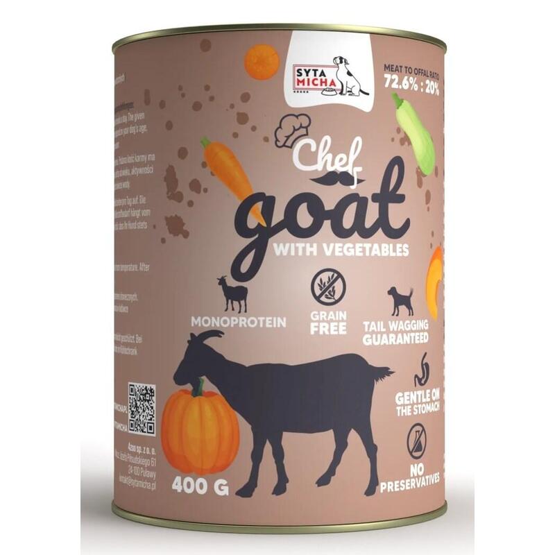 Comida Húmeda Para Perros Syta Micha Chef Goat With Vegetables 400g