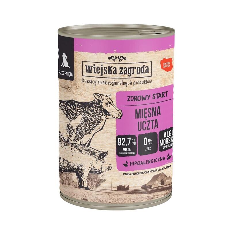 Comida Húmeda Para Perros Wiejska Zagroda Miesna Uczta 400g