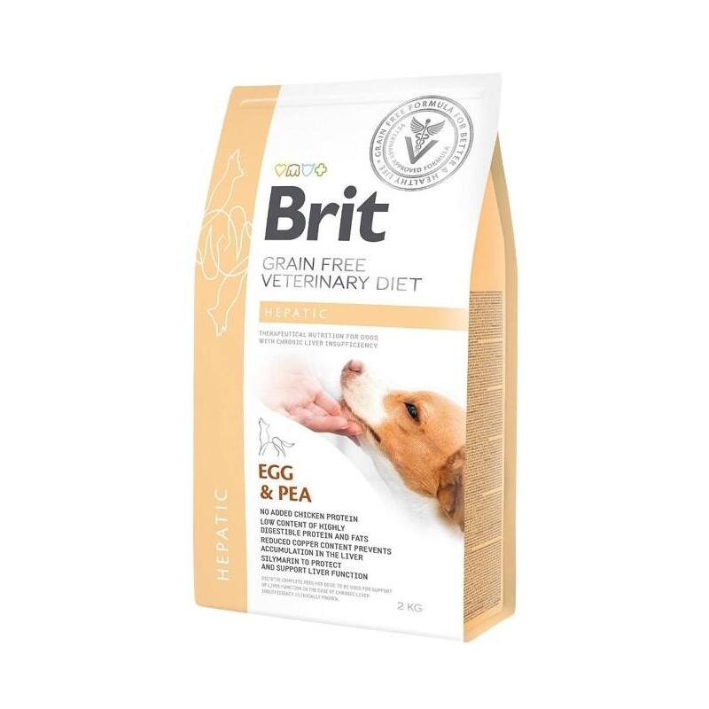 Comida Seca Para Perros Brit Grain Free Veterinary Diet Hepatic Egg&Pea 2 Kg