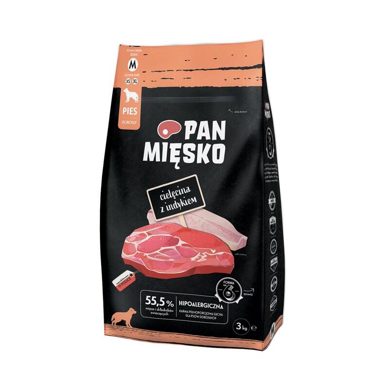 Comida Seca Para Perros Pan Meat Ternera Con Pavo M 3 Kg