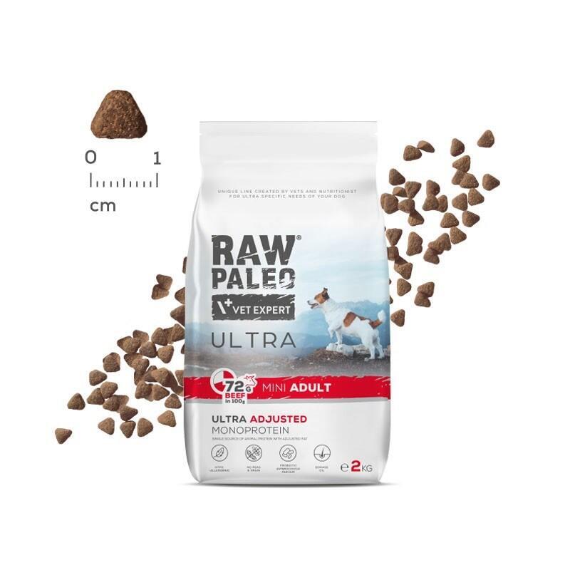Comida Seca Para Perros Raw Paleo Ultra Mini Adult Beef 2 Kg