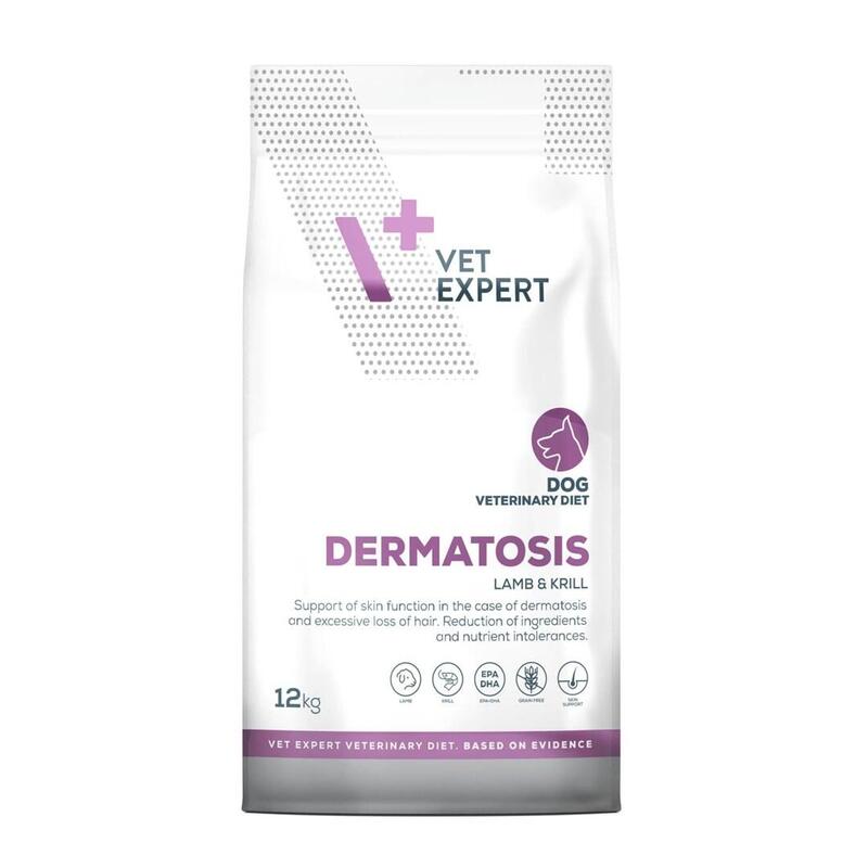 Comida Seca Para Perros Vet Expert Veterinary Diet Dermatosis Dog Lamb & Krill 12 Kg