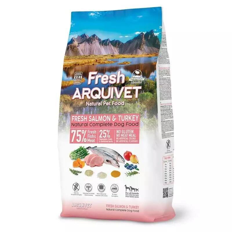 Comida Semi-Húmeda Para Perros Arquivet Salmón Fresco Con Pavo 2,5kg