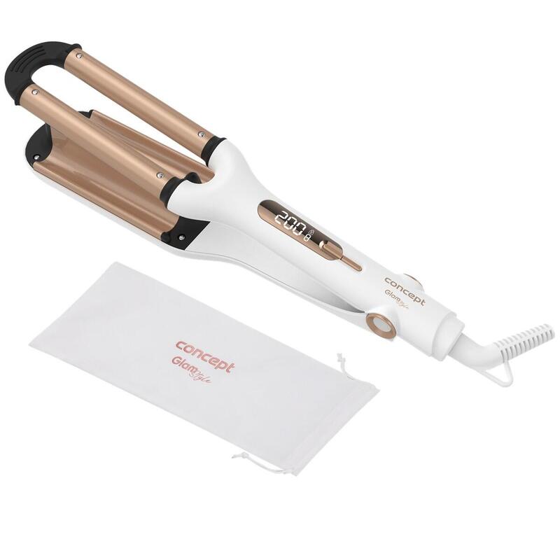 Concept Kt2140 Dispositivo De Estilizado Del Cabello Ondulador Dorado, Blanco