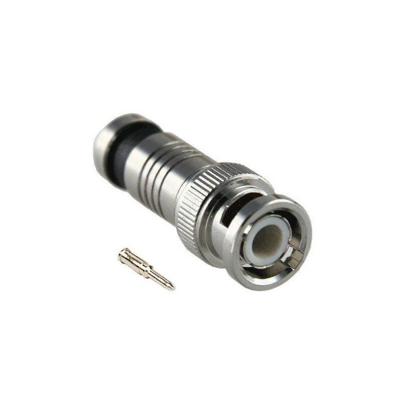 Conector Bnc Macho De Compresión Cable Coaxial Rg59