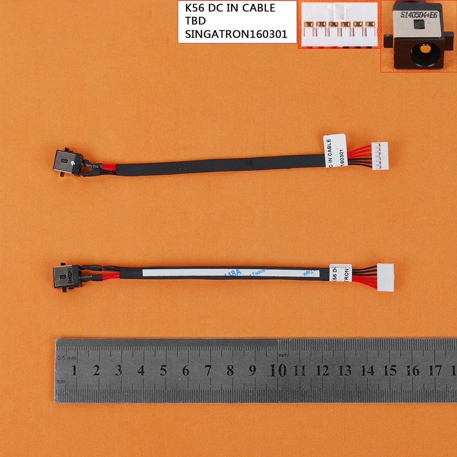 Conector Dc Jack Para Portátil Asus K56 K56C K56Ca K56Cm S56 S56C S56Ca S56Cb X550C X550Ca X550Cc