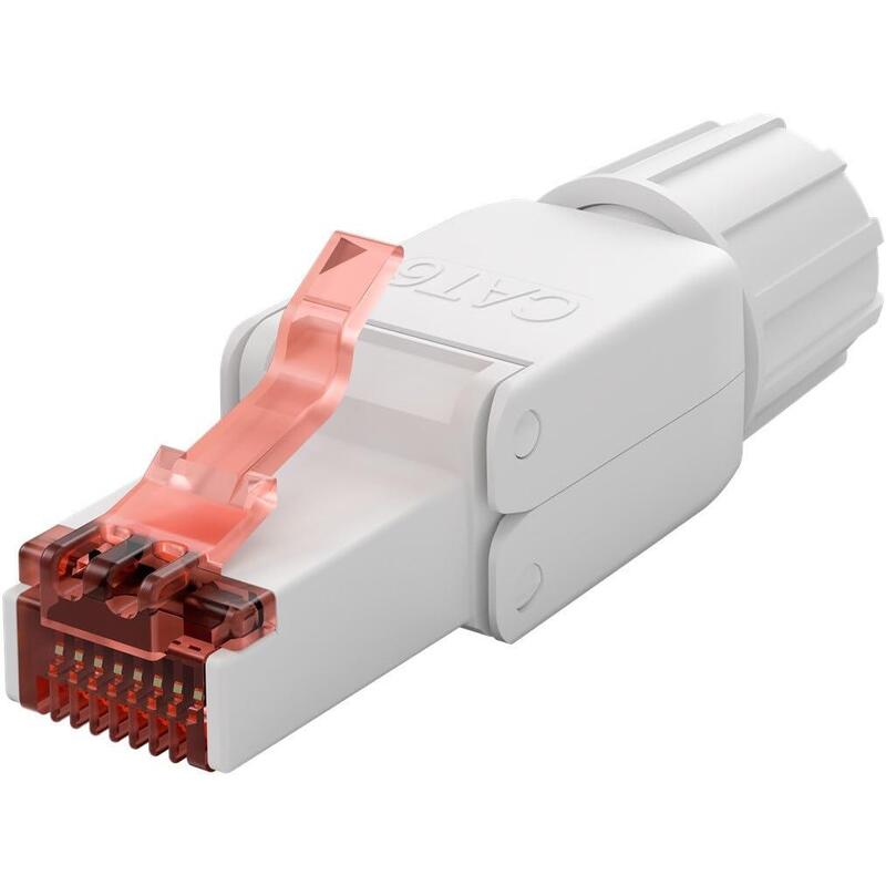 Conector De Campo Rj45 Cat.6, Utp, Awg 22-24, Pestaña Roja Goobay