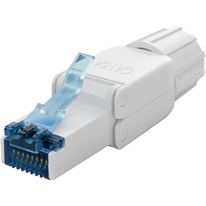 Conector De Campo Rj45 Cat.6a, Stp, Awg 22-24, Pestaña Azul Goobay