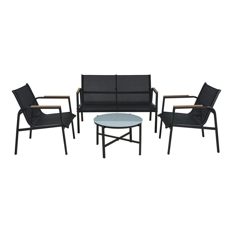 Conjunto Jardin 4 Piezas Metal Antracita