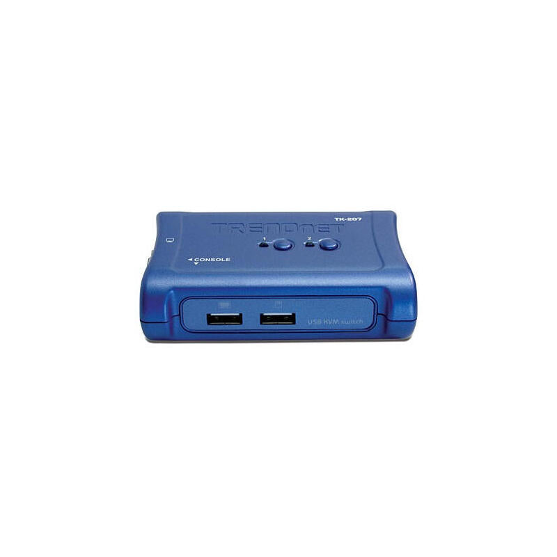 Conmutador Kvm Trendnet Tk-207k 2pc Con 1 Sólo Teclado Y Ratón